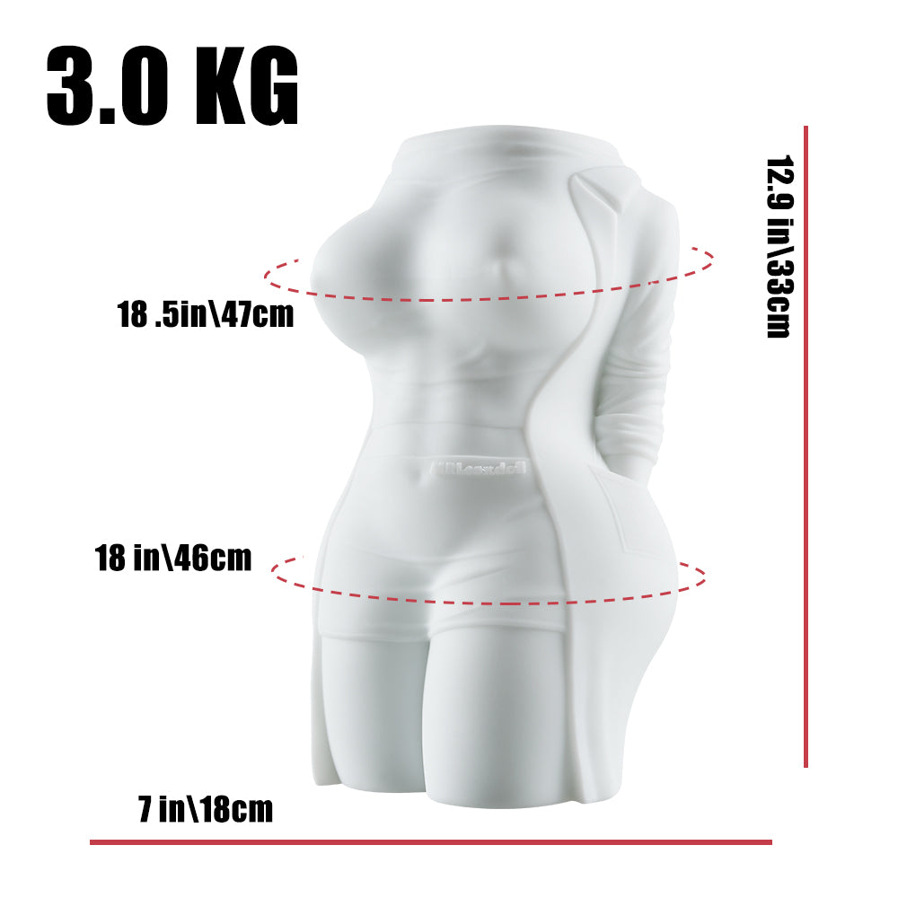 Image of Cora:Trench coat girl Sex Doll Torso All-White Design Sex Toy For Men