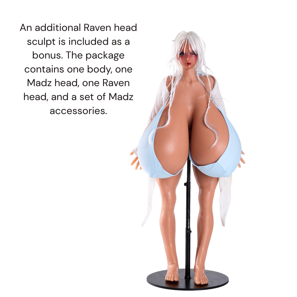 Image of MadzisStacked Mini Sex Doll Big Tits Milf Nude Hentai Figure (Free gift: Raven head)