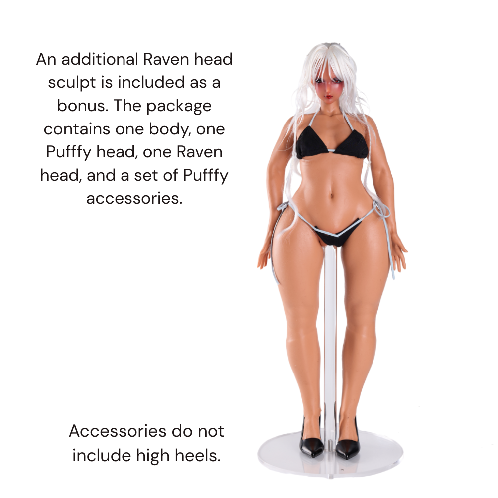 Image of Pufffypink Mini Sex Doll Pornhub Star Co-brand Anime Figure (Free gift: Raven head)