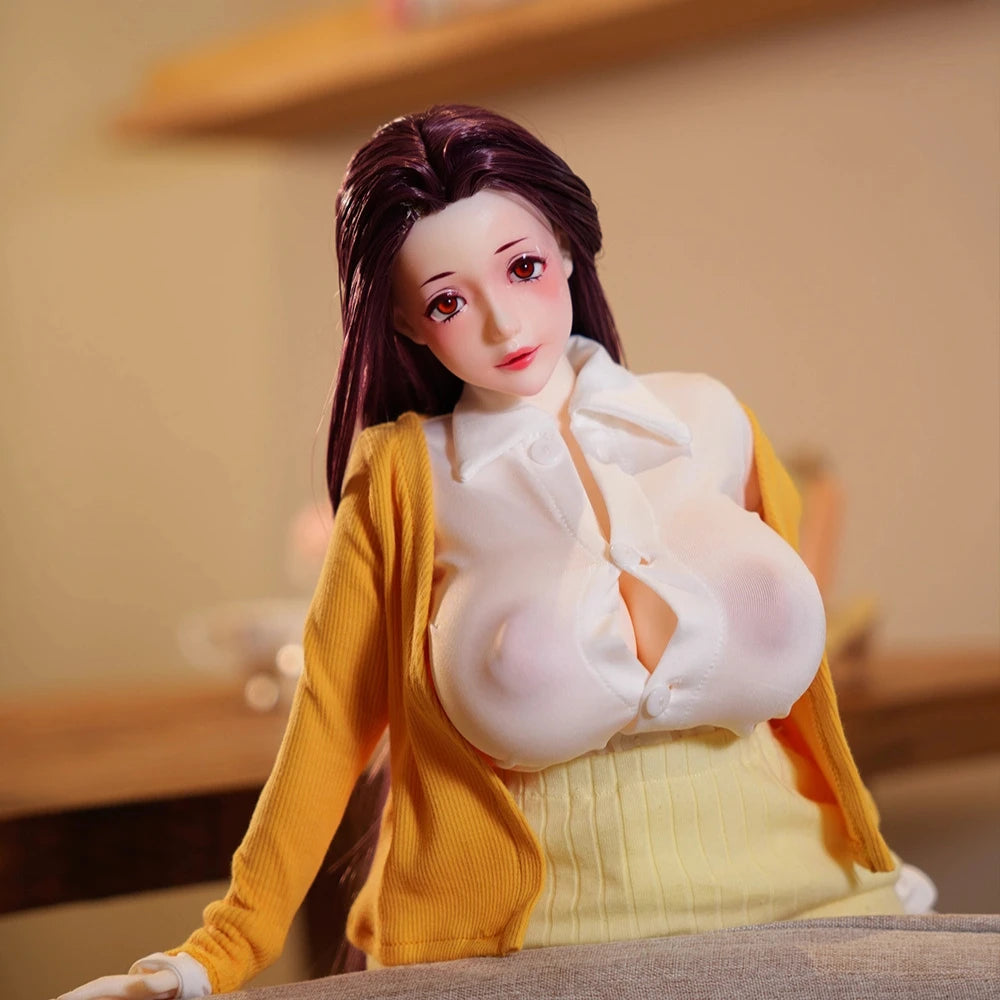 Image of Yellow OL Suit Mini Sex Doll Clothes (Suitable For #2,3,5,6,8,9 Body)