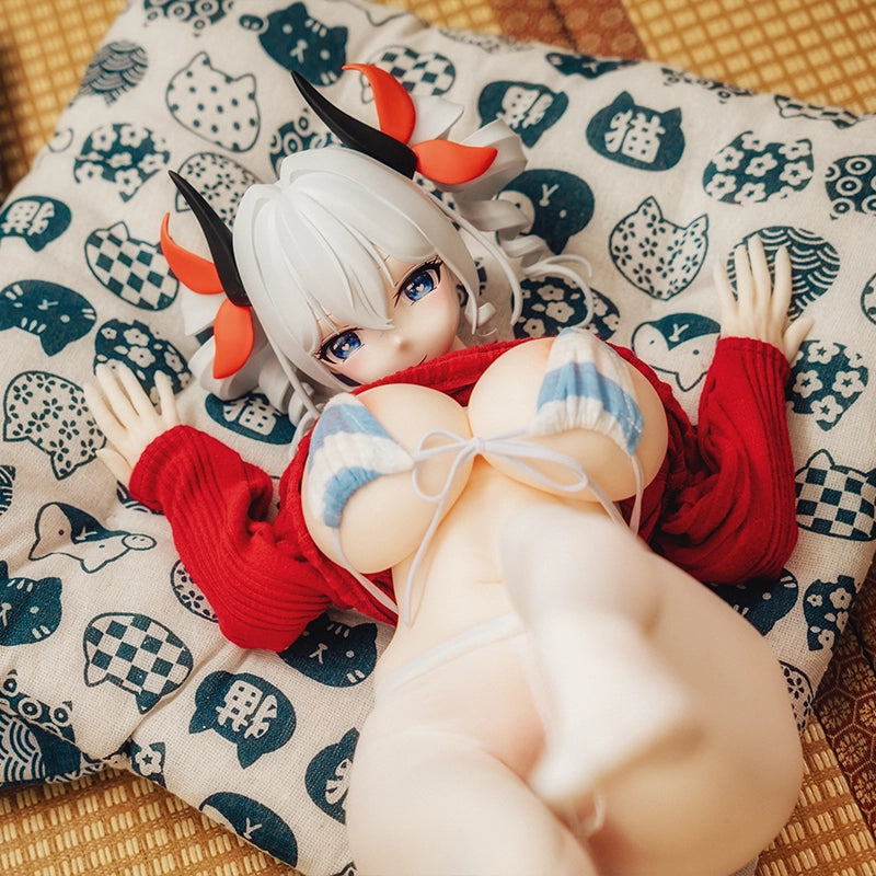 Cute Red Sweater Striped Bikini Hentai Figure Clothes (For #2,3 Body)