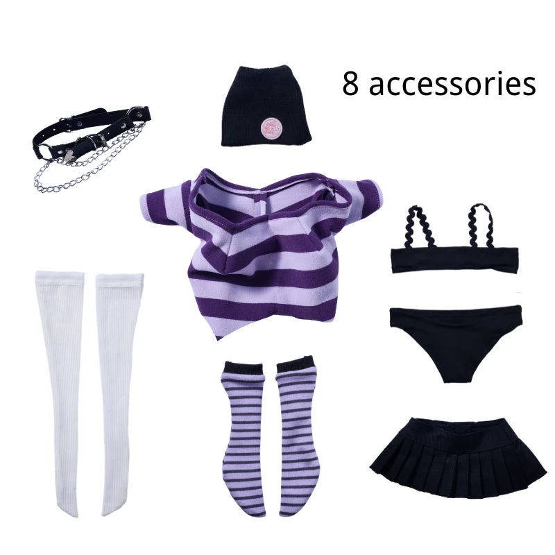 Mini Sex Doll Clothes Accessories Purple Suit For Figures (Not including the doll)