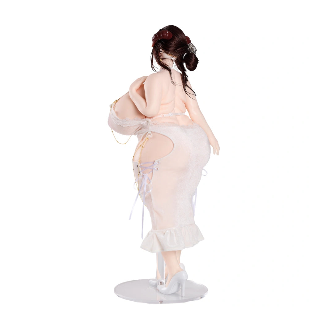 Image of BBW Milf Mini Sex Doll Clothes White Formal Dress (For #4,10,11 Body)