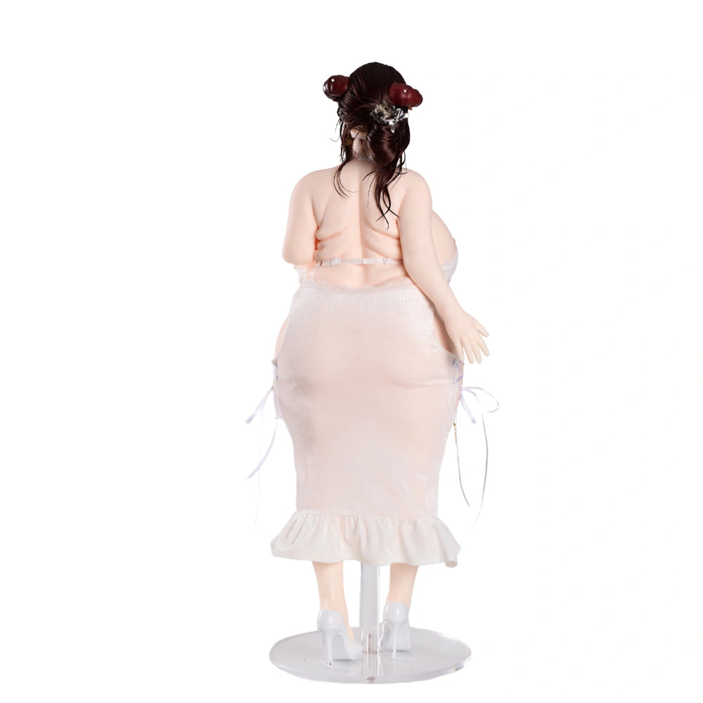 Image of BBW Milf Mini Sex Doll Clothes White Formal Dress (For #4,10,11 Body)