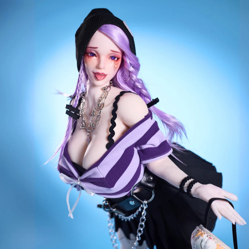 Image of Mini Sex Doll Clothes Accessories Purple Suit For Figures (For #2,3,7,8 Body)