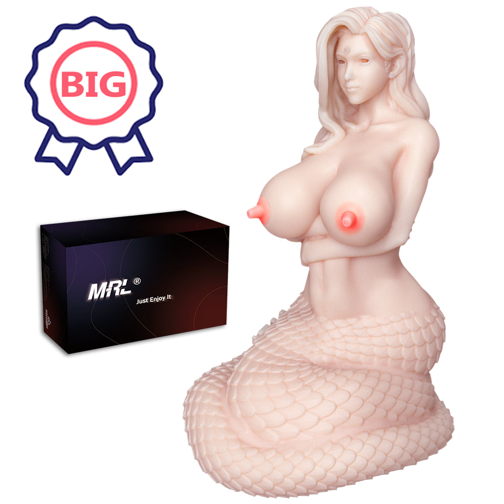 Image of The Big Joe anime sex doll, a hentai fantasy figure designed as a snake girl with a scaled tail.