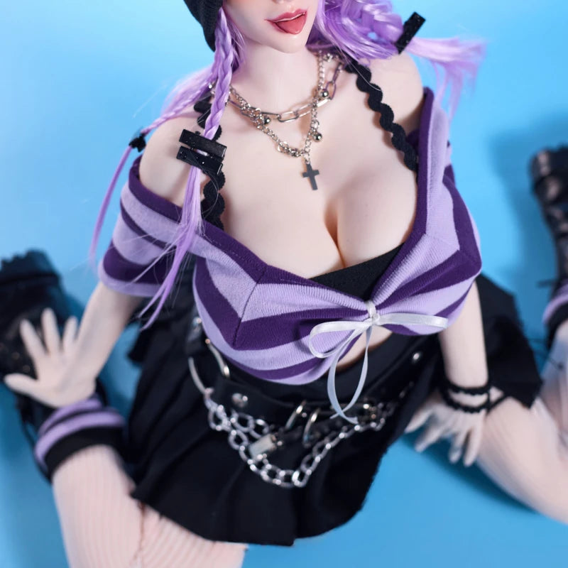 Image of Mini Sex Doll Clothes Accessories Purple Suit For Figures (For #2,3,7,8 Body)