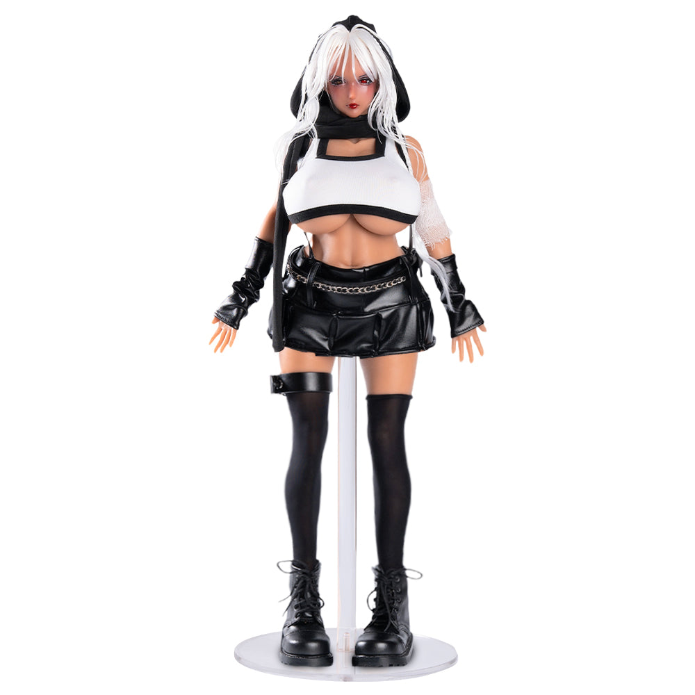 Image of 3.0 Raven: Anime Figure DarkSkin Punk Girl Mini Sex Doll