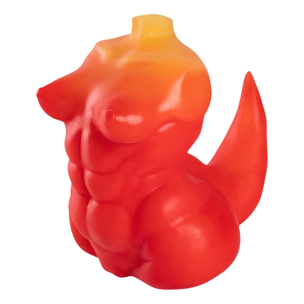 Image of The Chiusan furry hentai onahole, a tomboy male masturbator with a muscular torso and tail.