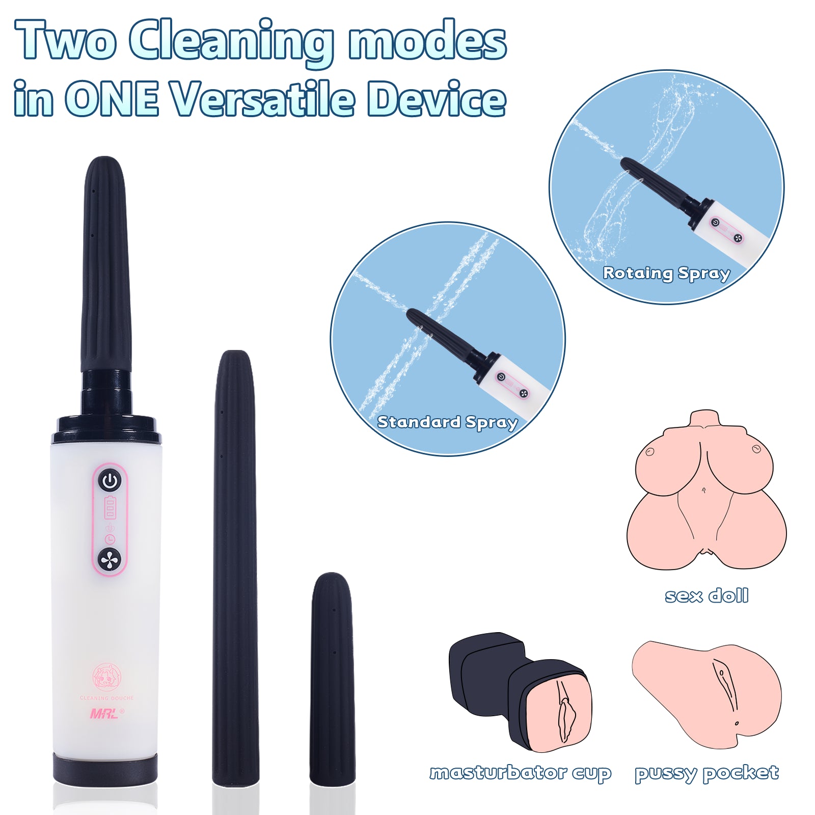 MRLSEXDOLL Automatic Cleaning Douche for Male Masturbator