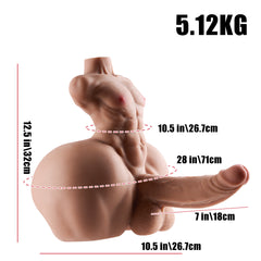 Roger: Male Torso Sex Doll Big Penis Sex Doll For Women Anal Sex Toy