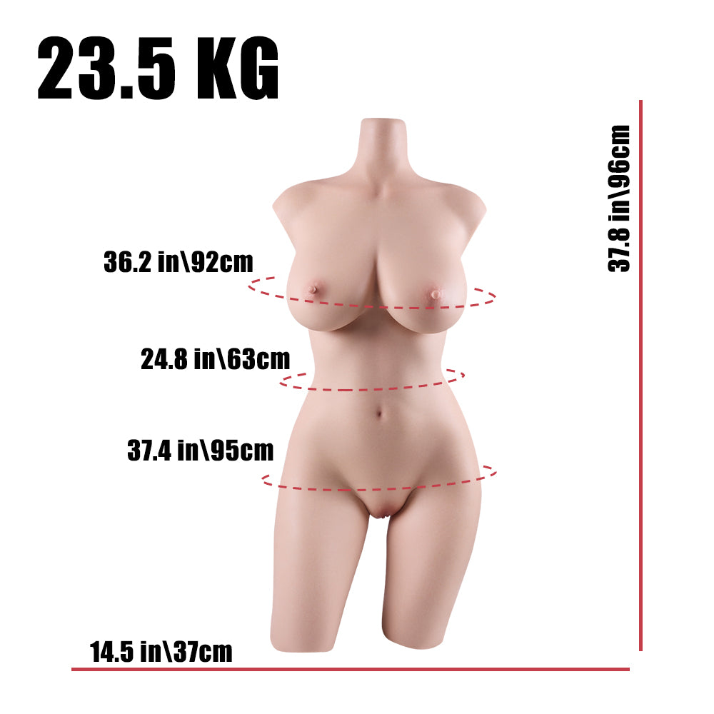 Stella: 51.8lb Ultra Silicone Realistic Sex Doll Torso With Big Bits Milf