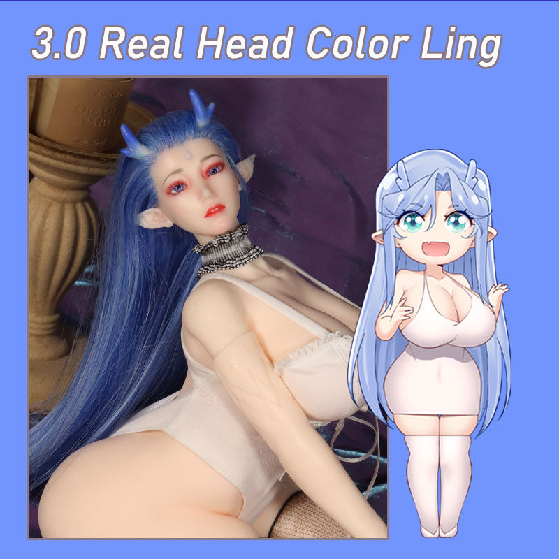 3.0 Color Ling: Mini Anime Sexdoll 18+ Action Figure Elf Sex Doll