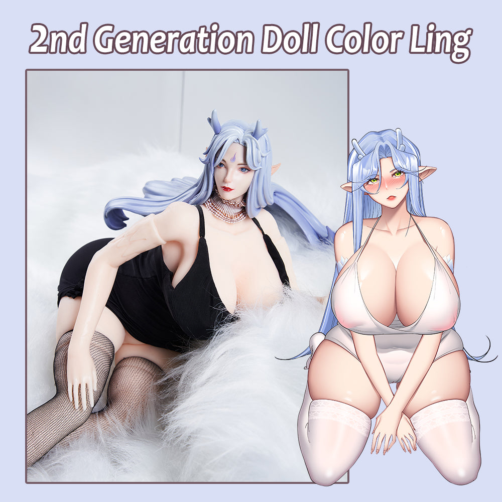 2.0 Color Ling: Silicone Mini Sex Doll Sexy Anime Figures